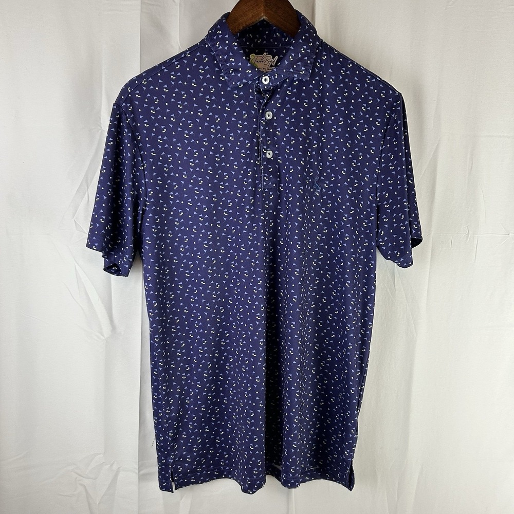 TAILORBYRD Golf Polo‎ Shirt Men's Medium Short Sleeve Purple All Over Print